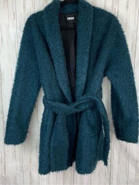 Reformation Teal Teddy Coat Jacket Size Small